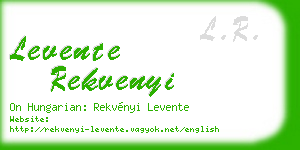 levente rekvenyi business card